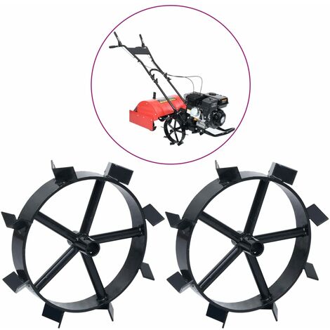 FIMEI Roues métalliques pour cultivateur à essence 6,5 ch 2 pcs