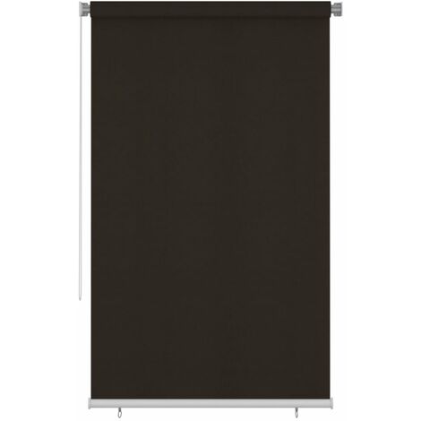 FIMEI Store roulant d'extérieur 140x230 cm Marron PEHD