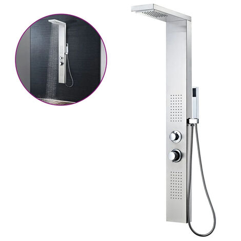 FIMEI Système de panneau de douche Acier inoxydable Carré