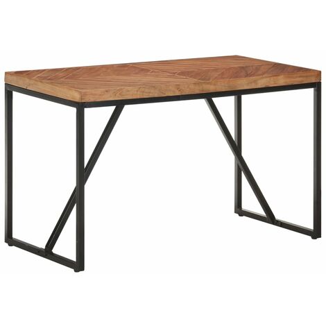 FIMEI Table à dîner 120x60x76 cm Bois solide d'acacia et de manguier