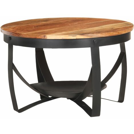 FIMEI Table basse Ø68x43 cm Bois d'acacia solide