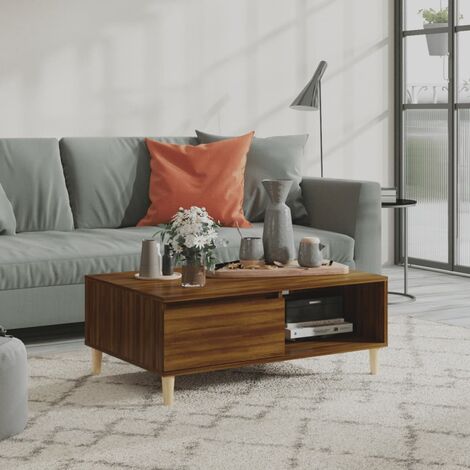FIMEI Table basse Chêne marron 90x60x35 cm Aggloméré