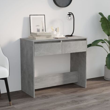 FIMEI Table console Gris béton 89x41x76,5 cm Acier