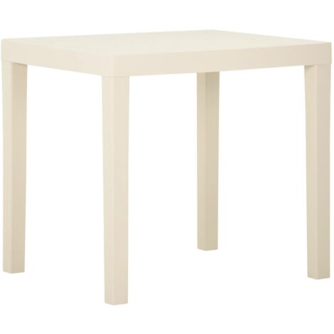 FIMEI Table de jardin Blanc 79x65x72 cm Plastique