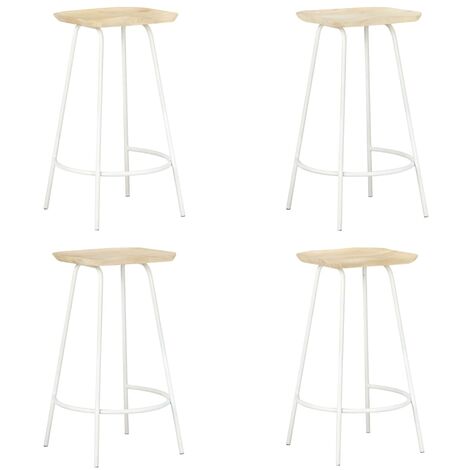 FIMEI Tabourets de bar 4 pcs Bois de manguier massif