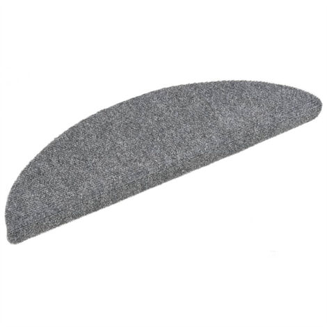 FIMEI Tapis d'escalier auto-adhésif 15 pcs 56x17x3 cm Gris clair