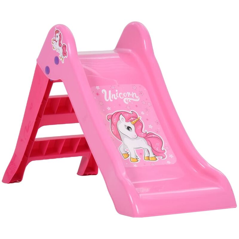 Fimei - Toboggan pliable pour enfants 111 cm Rose