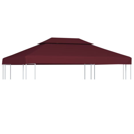 FIMEI Toile supérieure double de belvédère 310 g/m² 4x3 m Bordeaux
