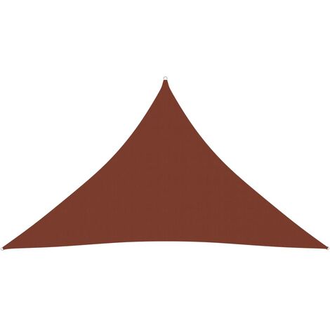FIMEI Voile de parasol Tissu Oxford triangulaire 4x4x5,8m Terre cuite
