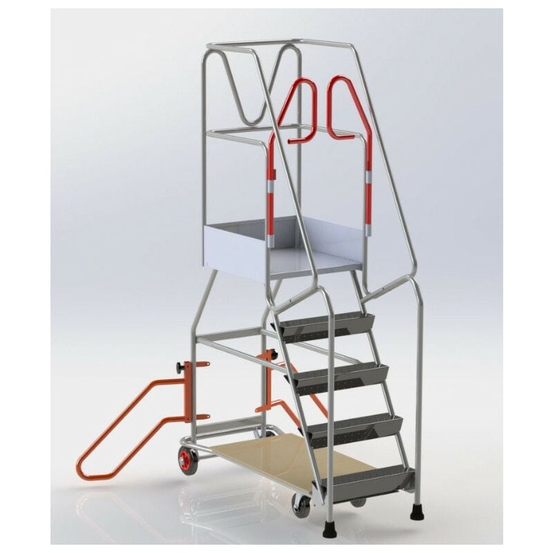 Fimm - Escabeau rayonnage 5 marches à immobilisation automatique