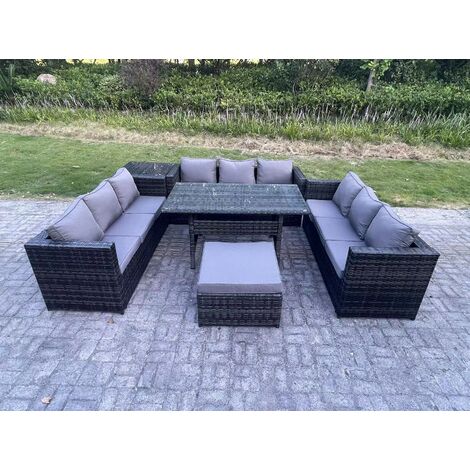 Jysk rattan deals corner sofa