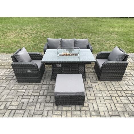 Maevea rattan effect 4 seater coffee set hot sale