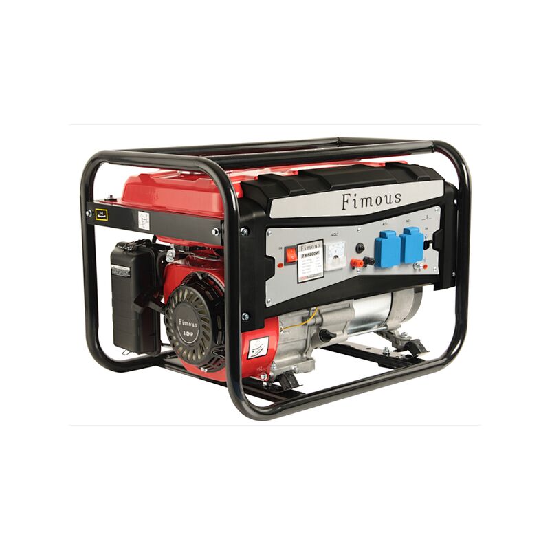 Petrol Generator 6800W 3.1 Kw 8HP Recoil Start 2 uk 240V Standard Plug Sockets - Fimous