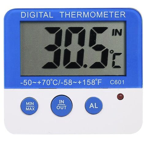 fin D'anne Mini Thermomtre D'alarme D'abs D'affichage  Cristaux Liquides D'intrieur, Grand Thermomtre D'alarme Lectronique, Mtre De Temprature D'a