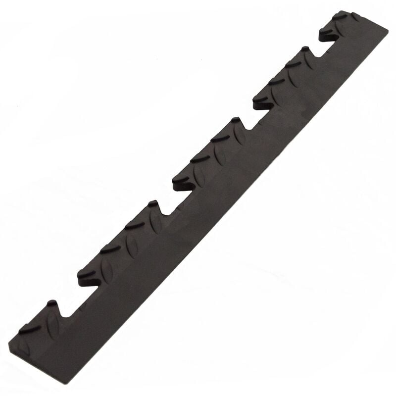 Artplast - Bordure de seuil de porte en losange noir femelle pour sol commercial, carrelage, sol industriel, installation par clic - Noir