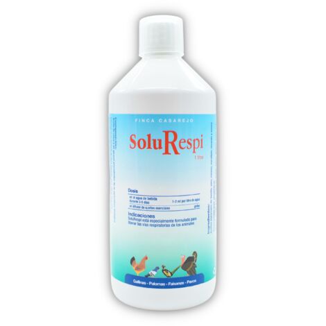 FINCA CASAREJO SoluRespi 1L - Solución líquida mentolada para gallinas - Apoyo nutricional en el resfriado de las aves - 100% natural