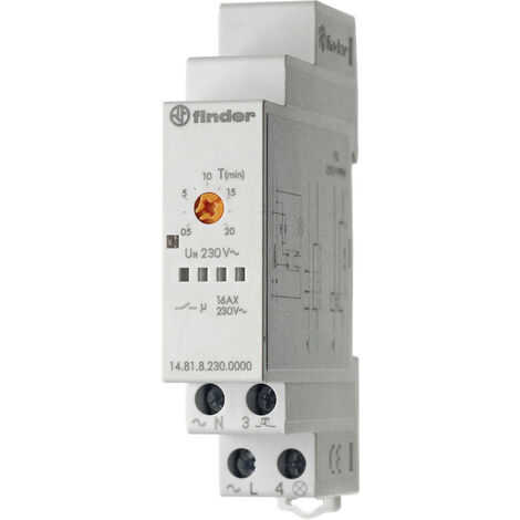Finder 14.81.8.230.0000 Treppenlichtzeitschalter Hutschiene 230 V/AC