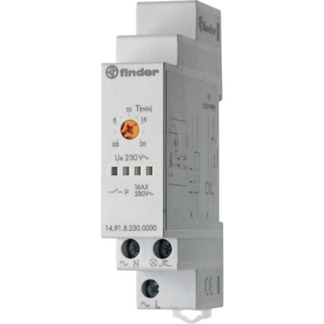 Finder 14.91.8.230.0000 Treppenlichtzeitschalter Hutschiene 230 V/AC