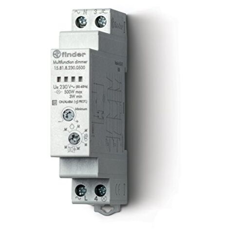 Finder 158182300500PAS Variateur de lumière modulaire montage Rail 35 mm 500 W 230 Vac