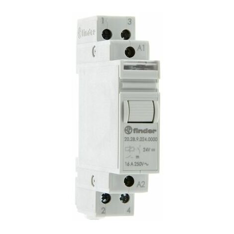 Finder 20 Relais de puissance 2 NO, bobine 24V c.c. Rail DIN ( Prix pour 1 )