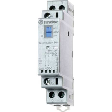 Finder 22.32.0.230.4540 Schütz  1 Schließer, 1 Öffner  230 V/DC, 230 V/AC 25 A    1 St.