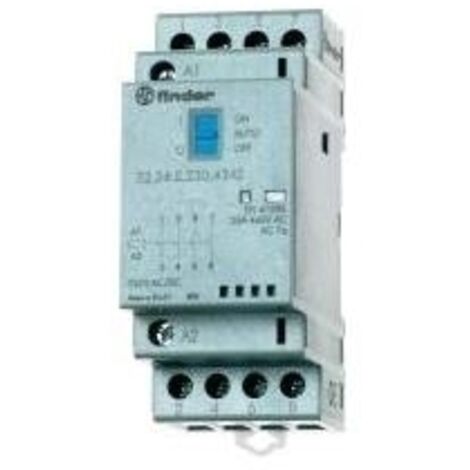 Finder 22.34.0.230.1740 Contattore 3 NA, 1 NC 230 V/DC, 230 V/AC 25 A 1 pz.