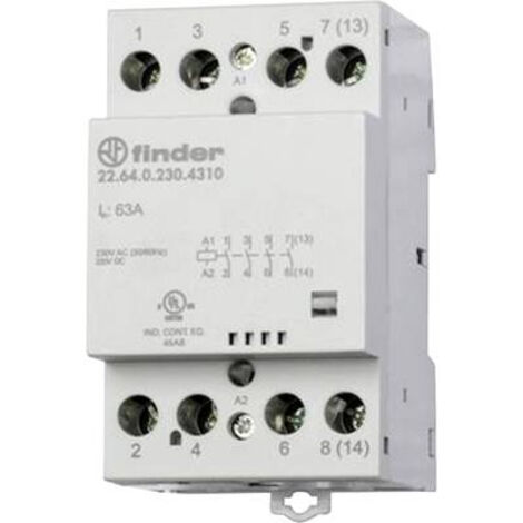 FINDER 22.44.0.230.4717 CONTACTEUR DINSTALLATION 3 NO (T), 1 NF (R) 230 V/AC, 240 V/AC 1 PC(S)