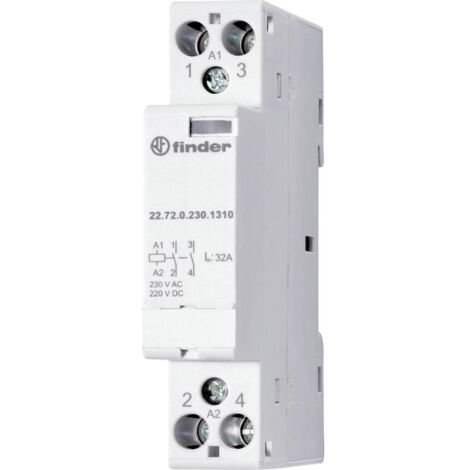 Finder 22.72.0.024.1310 Contacteur d'installation 2 NO (T) 230 V/AC, 400 V/AC 1 pc(s) W418282