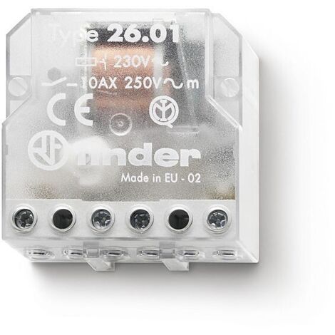 FINDER 26.06 Relais de commande à distance 230Vac 2Ctos NA 10A