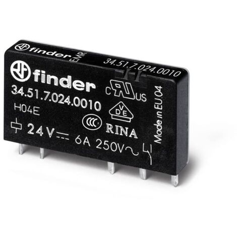 Finder  34.51.7.012.0310 Relè per PCB 12 V/DC 6 A 1 NA 20 pz.
