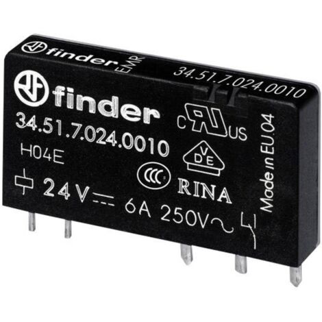 Finder 34.51.7.012.4010 Relè per PCB 12 V/DC 6 A 1 scambio 1 pz.