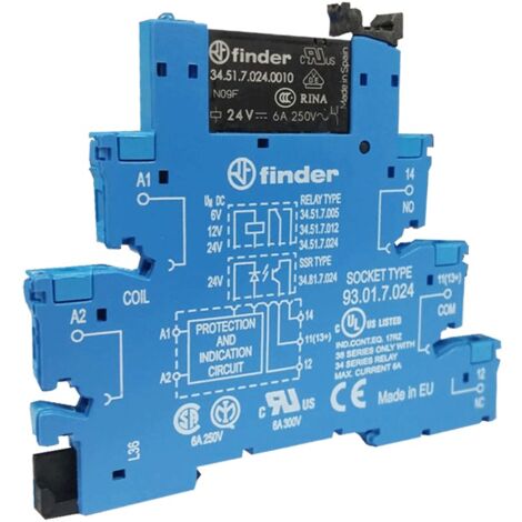 FINDER 385170240050 - Interfaccia Modulare A Relè 1 Scambio 6A 24 V Dc