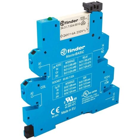 FINDER 390100240060 - Interfaccia Modulare A Relè - EMR - 6A - Push-In