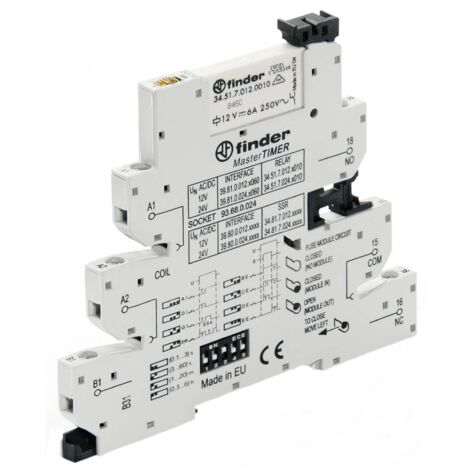 Finder 39.81.0.024.0060 Relè di accoppiamento 24 V/DC, 24 V/AC 6 A 1 scambio 1 pz.