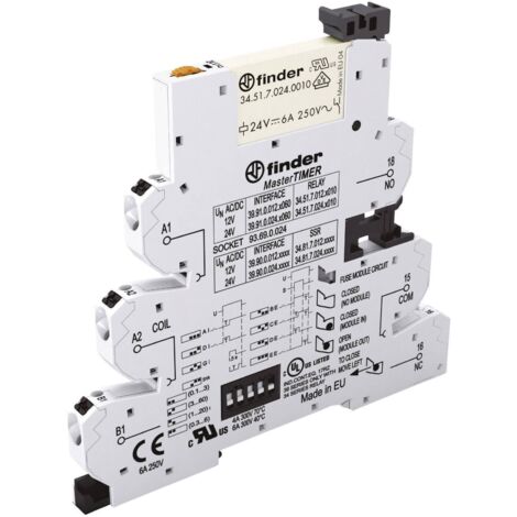 Finder 39.91.0.024.0060 Interface relais 24 V/DC, 24 V/AC 6 A 1 inverseur (RT) 1 pc(s)