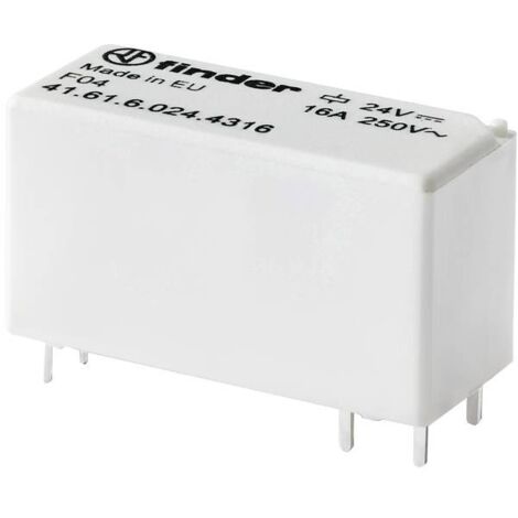 Finder 41.61.6.024.4316 Relè per PCB 24 V/DC 16 A 1 NA 1 pz.
