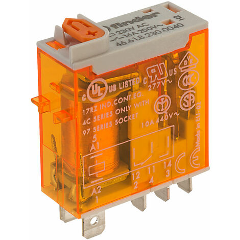 Finder 56.32.8.230.0040 Plug-in Relay DPDT-CO 230VAC 12A 