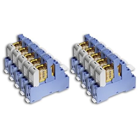 FINDER 485280240060SPA INTERFACE MODULAIRE 2RT 8 A 24 VAC EXTRACTEUR PLASTIQUE EN LOT DE 10 UNITÉS