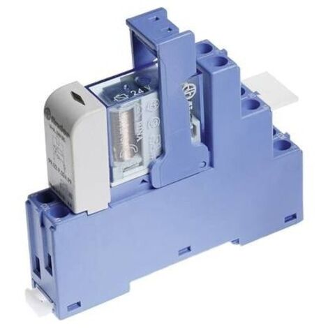 Finder 48.62.7.024.0050 Modulo relè Tensione nom.: 24 V/DC Corrente di commut. max.: 10 A 2 scambi 1 pz.