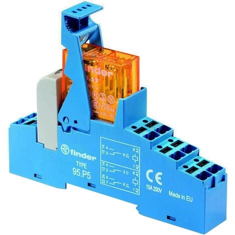 Finder 48.P5.8.230.0060 Module relais Tension nominale: 230 V/AC Courant de commutation (max.): 8 A 2 inverseurs (RT) 1 pc(s) W908601