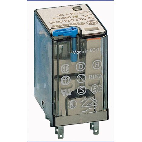 Finder  55.32.9.060.0040 Relè ad innesto 60 V/DC 10 A 2 scambi 10 pz.