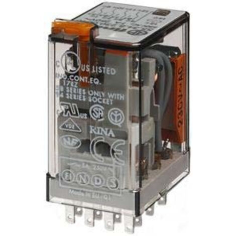 Finder 55.34.8.024.0050 Relè ad innesto 24 V/AC 7 A 4 scambi 1 pz.