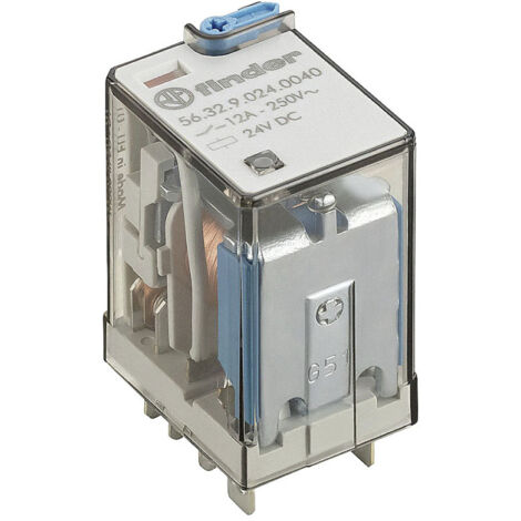 Finder 56.32.9.220.0040 Steckrelais 220 V/DC 12 A 2 Wechsler 1 St.