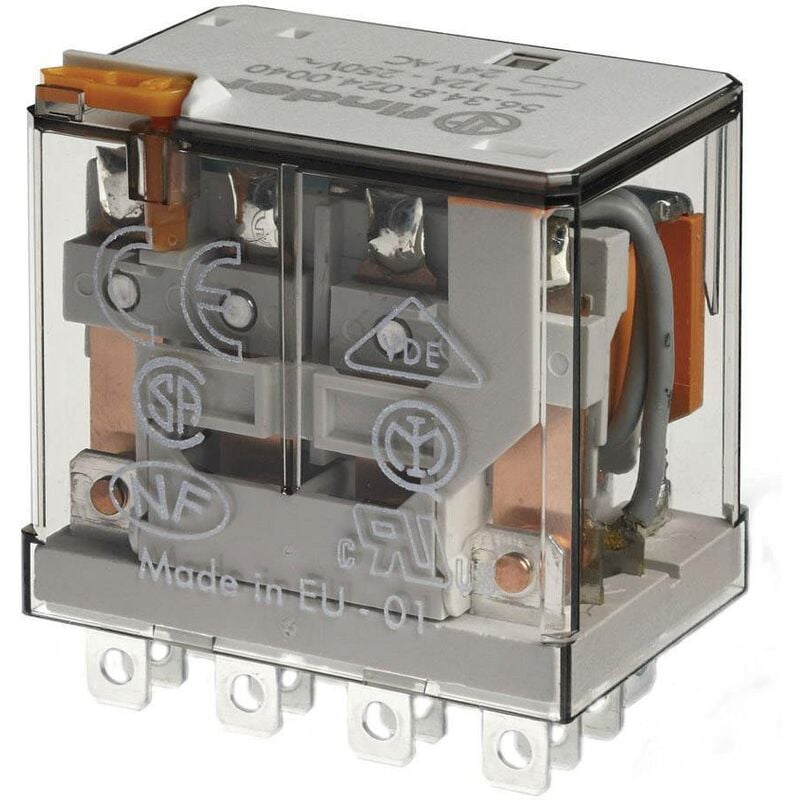 56.34.8.230.0040 Relais enfichable 230 v/ac 12 a 4 inverseurs (rt) 1 pc(s) S78763 - Finder