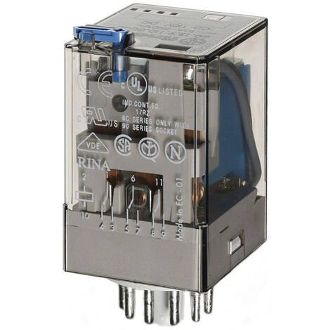 Finder 60.13.9.012.0040 Steckrelais 12 V/DC 10 A 3 Wechsler 1 St.