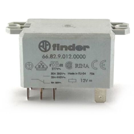 FINDER 66.82 RELE 12VDC 2Ctos 30Amp