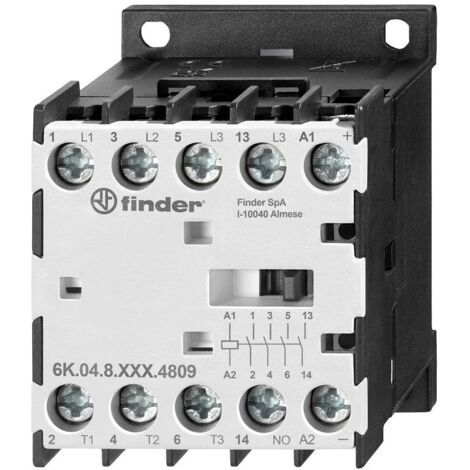 Finder 6K.04.8.024.4709 Relais industriel 3 NO (T), 1 NF (R) 4 kW 24 V/AC 9 A 1 pc(s) A909303