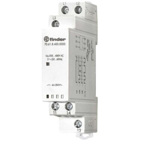 FINDER 706184000000 - Rele' controllo 3 fasi 208v 1 contatto 6a