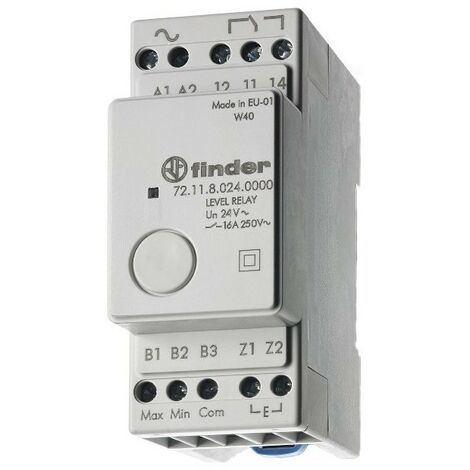 Finder 72.11.9.024.0000 Relé control de nivel 24VDC 16A