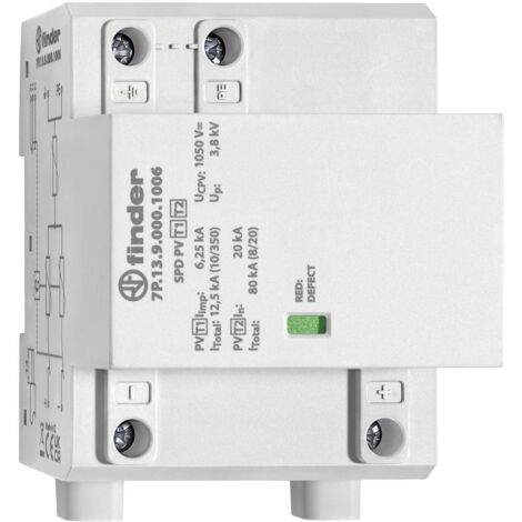 Finder 7P.13.9.500.1006 Dispositif antisurtension Protection anti-surtension pour: installation photovoltaïque 12.5 kA 1 pc(s) A960503